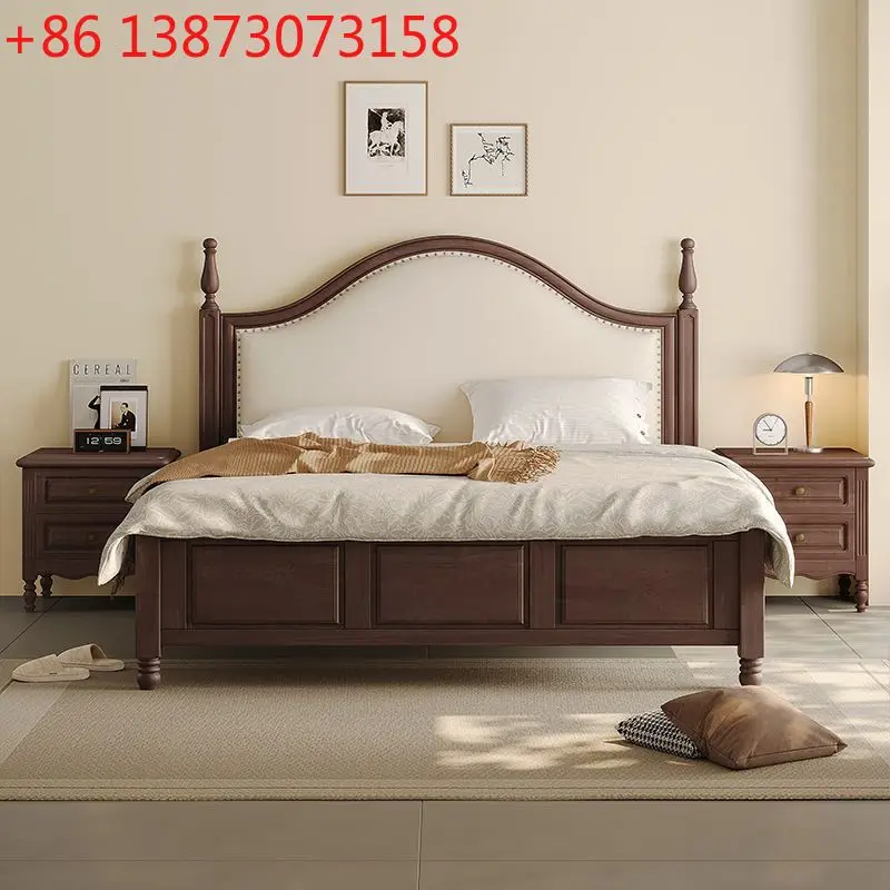 French soft all solid wood bed antique double bed 1.8 meters retro master bedroom one meter five beds small apartment wedding be
French soft all solid wood bed antique double bed 1.8 meters retro master bedroom one meter five beds small apartment wedding be