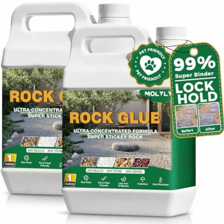 Rock Glue for Landscaping - Mulch Glue, Gravel Binder and Stone Adhesive, Fast-Dry, Non-Toxic, Weather-Resistant for Patios, Ga
Rock Glue for Landscaping - Mulch Glue, Gravel Binder and Stone Adhesive, Fast-Dry, Non-Toxic, Weather-Resistant for Patios, Ga