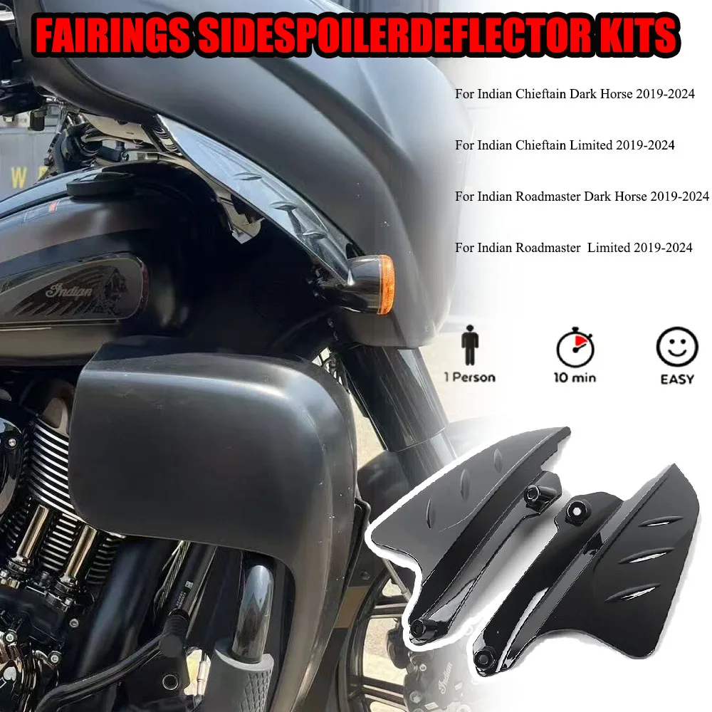 New Product Apply To FOR Indian Roadmaster Dark Horse Fairing Wind Deflectors Side Spoilers Kit 2019-2024 Black AndSmoke Gray
New Product Apply To FOR Indian Roadmaster Dark Horse Fairing Wind Deflectors Side Spoilers Kit 2019-2024 Black AndSmoke Gray
