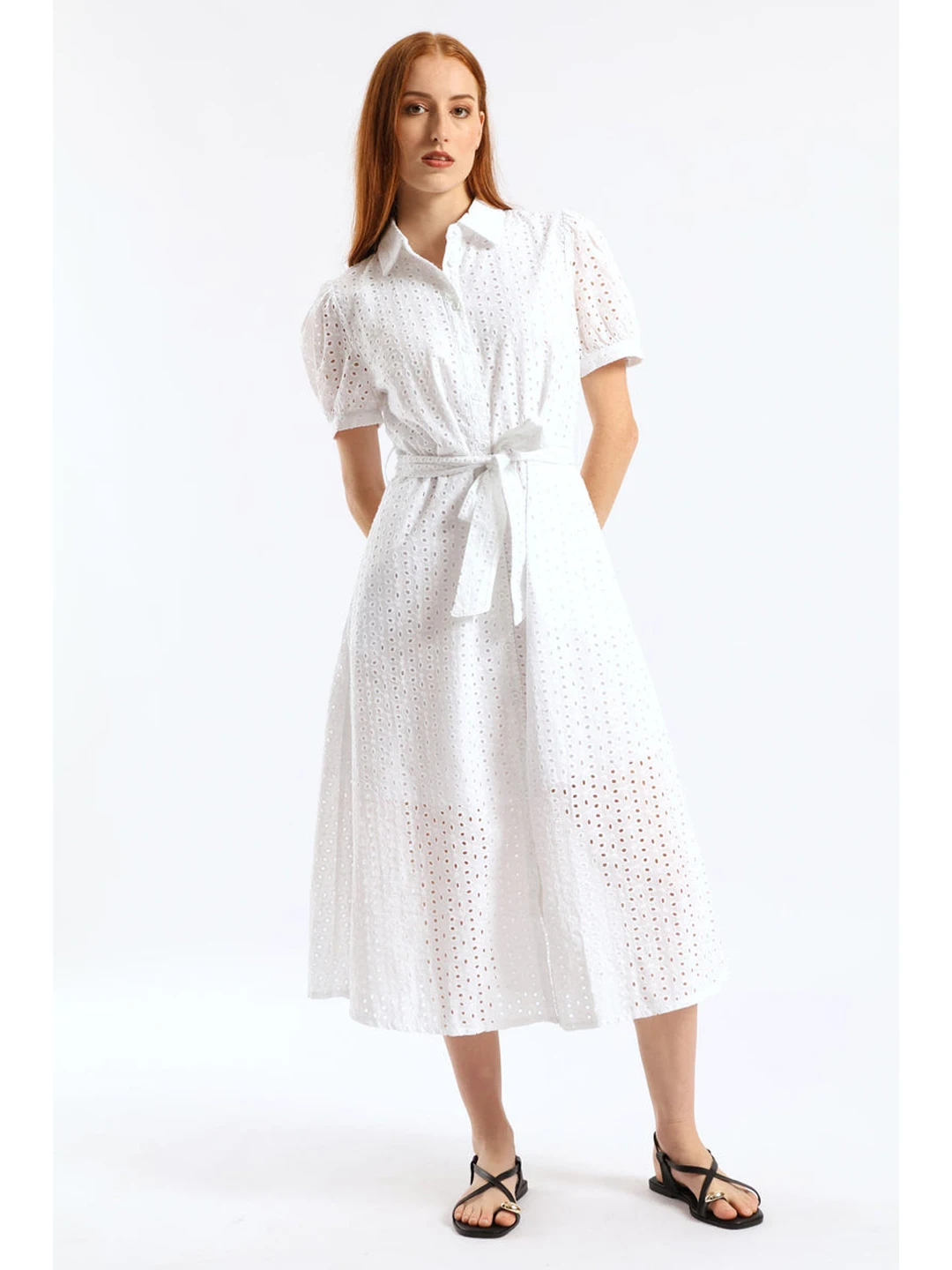 Elegant Lady Style Full Cotton Embroidered Waist-Cinching Slimming Shirt Dress with Large Sizes Skin-friendly Breathable
Elegant Lady Style Full Cotton Embroidered Waist-Cinching Slimming Shirt Dress with Large Sizes Skin-friendly Breathable