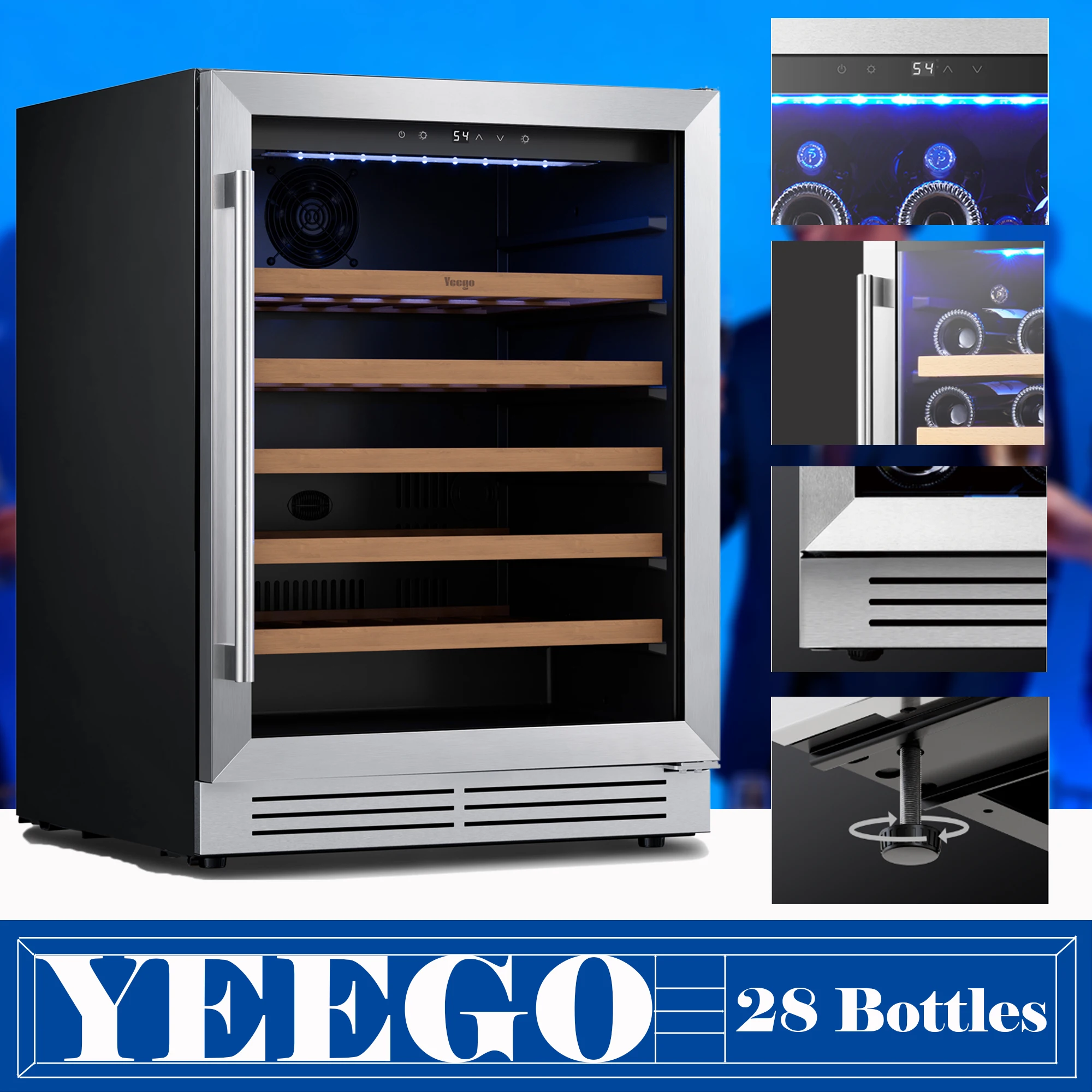 Холодильник для вина на 7/23/33/47 бутылок — 40-65 ° Винные шкафы F с цифровым контролем температуры, мини-холодильник для домашнего бара
Холодильник для вина на 7/23/33/47 бутылок — 40-65 ° Винные шкафы F с цифровым контролем температуры, мини-холодильник для домашнего бара