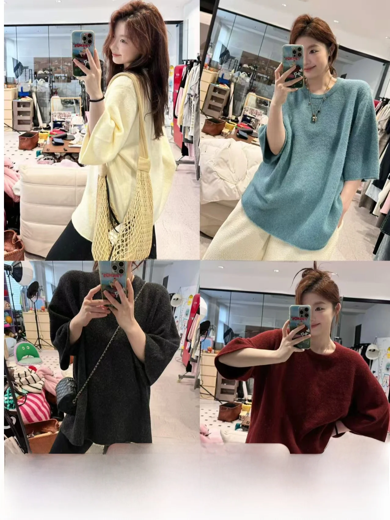JINGU Lazy Self-Adequate Korean Sle round Ne Knitted Sweater Five-Quarter ort Sve Skin-friendly Versatile Women's Top
JINGU Lazy Self-Adequate Korean Sle round Ne Knitted Sweater Five-Quarter ort Sve Skin-friendly Versatile Women's Top