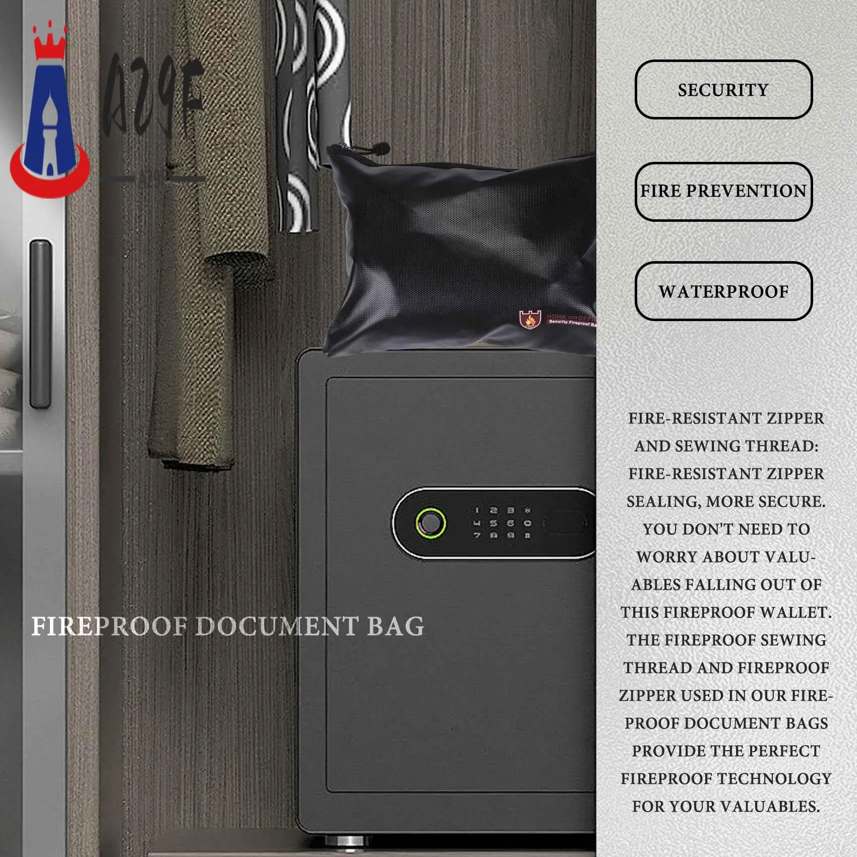 A29F-Fireproof Document Bag,Waterproof And Fireproof Document Bags,Fireproof Money Bag For A4 Document Holder
A29F-Fireproof Document Bag,Waterproof And Fireproof Document Bags,Fireproof Money Bag For A4 Document Holder