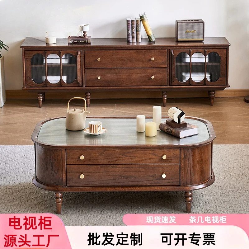 Medieval style solid wood floor cabinet, red oak videocabinet, light luxury coffee table TVcabinet, household living room furn
Medieval style solid wood floor cabinet, red oak videocabinet, light luxury coffee table TVcabinet, household living room furn