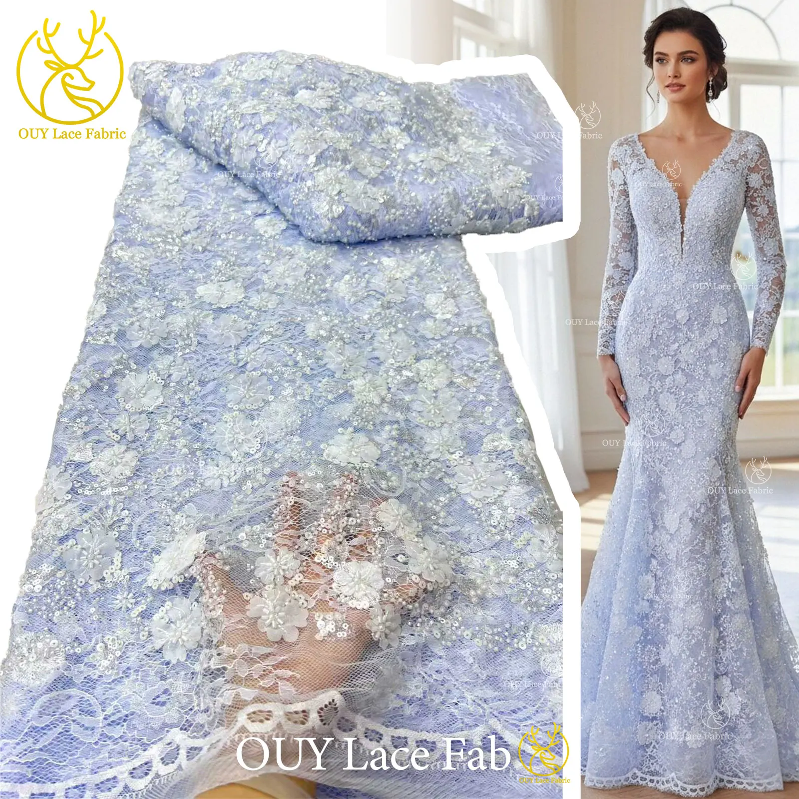 French 3D Applique Groom Embroidery Beading 2026 Elegant Nigerian African Sequins Lace Fabric for Women Wedding Party Dresses
French 3D Applique Groom Embroidery Beading 2026 Elegant Nigerian African Sequins Lace Fabric for Women Wedding Party Dresses