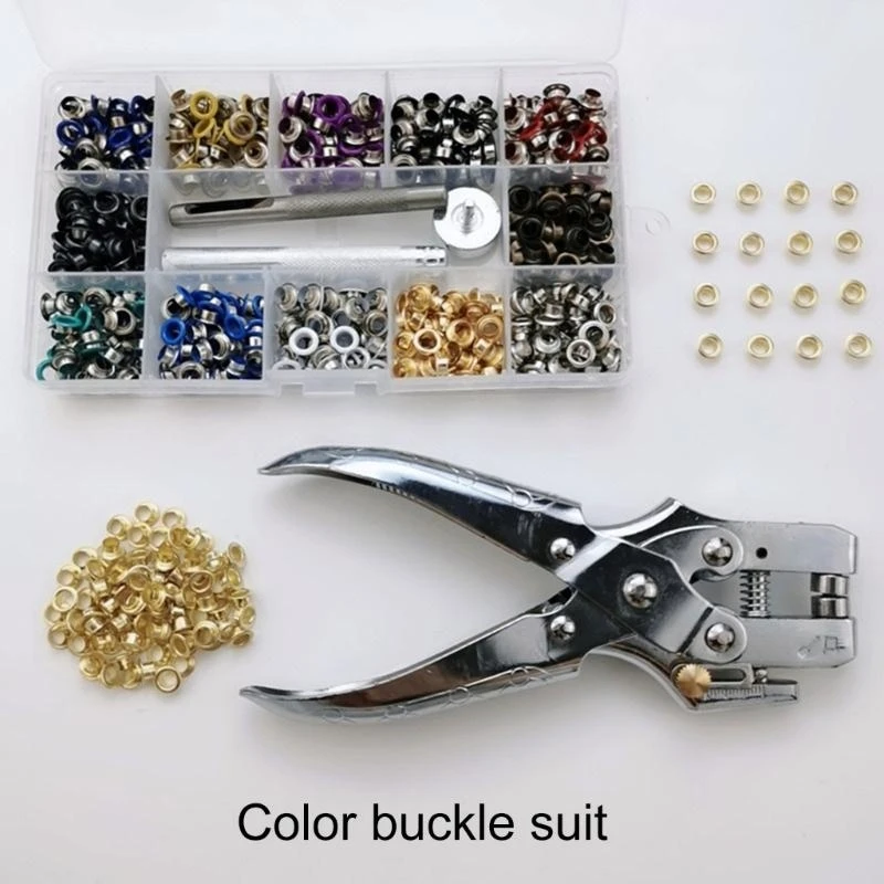 97BA 700x Metal Eyelets 12 Colors Eyelet Pliers Set Inner Diameter 5mm Grommet Tool
97BA 700x Metal Eyelets 12 Colors Eyelet Pliers Set Inner Diameter 5mm Grommet Tool