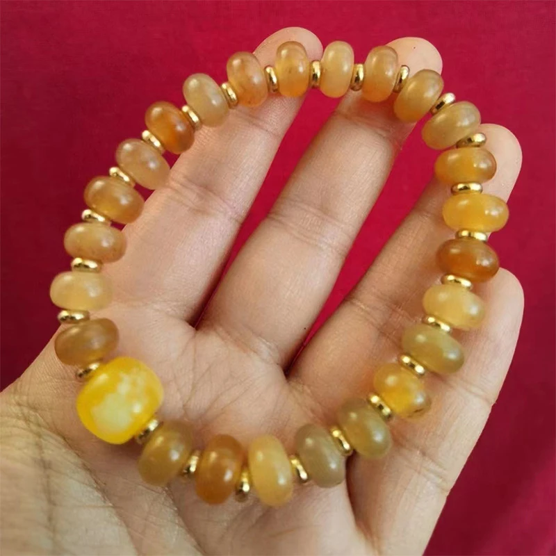 Ram Horn and Buddhist Bead Ethnic Style Bracelet with Amber Barrel Bead Accessories
Ram Horn and Buddhist Bead Ethnic Style Bracelet with Amber Barrel Bead Accessories