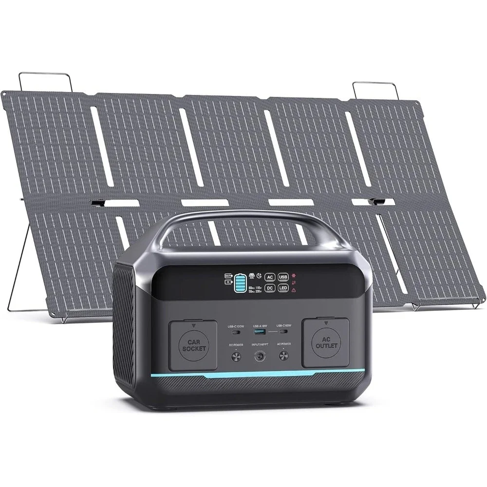 Solar Generator 600W (1200W Surge), Portable Power Station with 100W Solar Panel, 576Wh (180,000mAh) LFP Battery
Solar Generator 600W (1200W Surge), Portable Power Station with 100W Solar Panel, 576Wh (180,000mAh) LFP Battery
