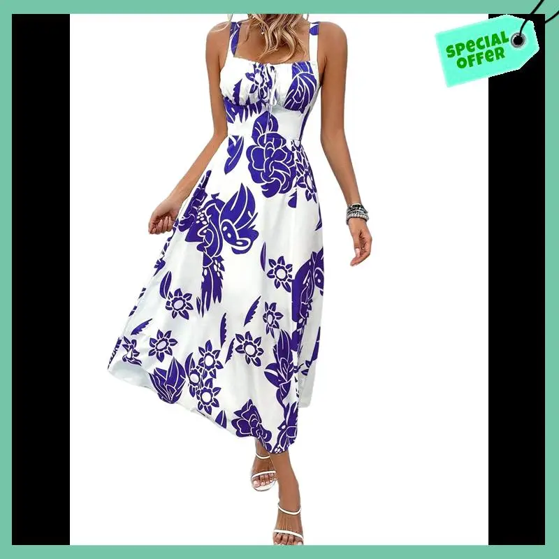 Sturdy Women 2025 Summer Spring Maxi Dress Adjustable Spaghetti Strap Printing Beach Long Sundress
Sturdy Women 2025 Summer Spring Maxi Dress Adjustable Spaghetti Strap Printing Beach Long Sundress
