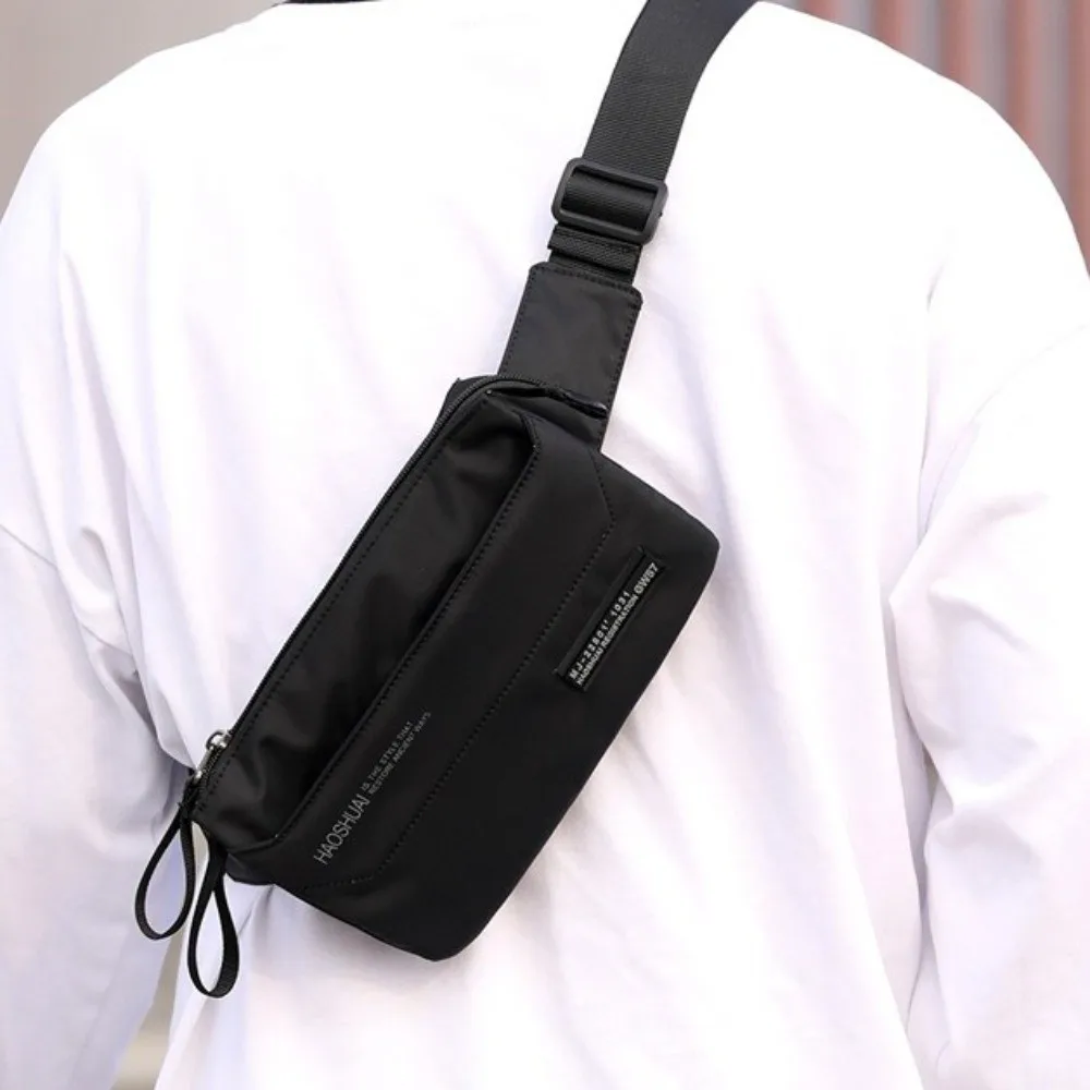 Anti Splash Men Fanny Pack Solid Color Large Capacity Men's Chest Bag Multifunctional Adjustable Strap Nylon Sling Shoulder Bag
Anti Splash Men Fanny Pack Solid Color Large Capacity Men's Chest Bag Multifunctional Adjustable Strap Nylon Sling Shoulder Bag