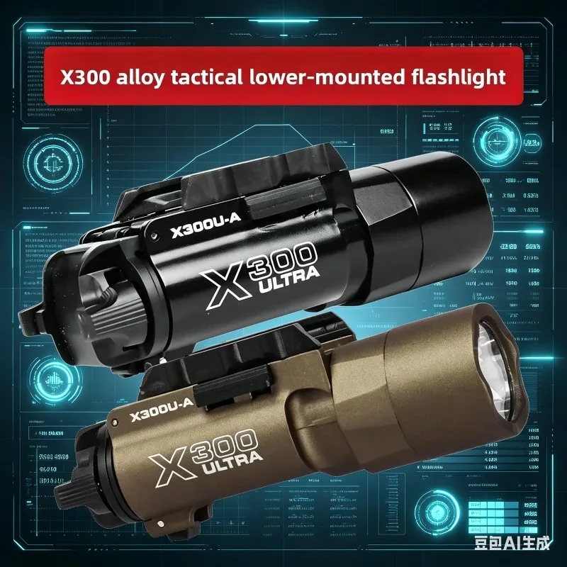 Aluminum X300U-A X300 Ultra Scout Lamp 600LM Bright Strobe Torch Fit 20mm Picatinny Rail Hunting Game Model Accessories
Aluminum X300U-A X300 Ultra Scout Lamp 600LM Bright Strobe Torch Fit 20mm Picatinny Rail Hunting Game Model Accessories