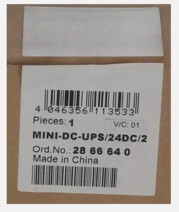 Brand new 2866640 Mini DC UPS/24DC/2 Power Module 2A 24V DC Hot Selling Fast Delivery
Brand new 2866640 Mini DC UPS/24DC/2 Power Module 2A 24V DC Hot Selling Fast Delivery