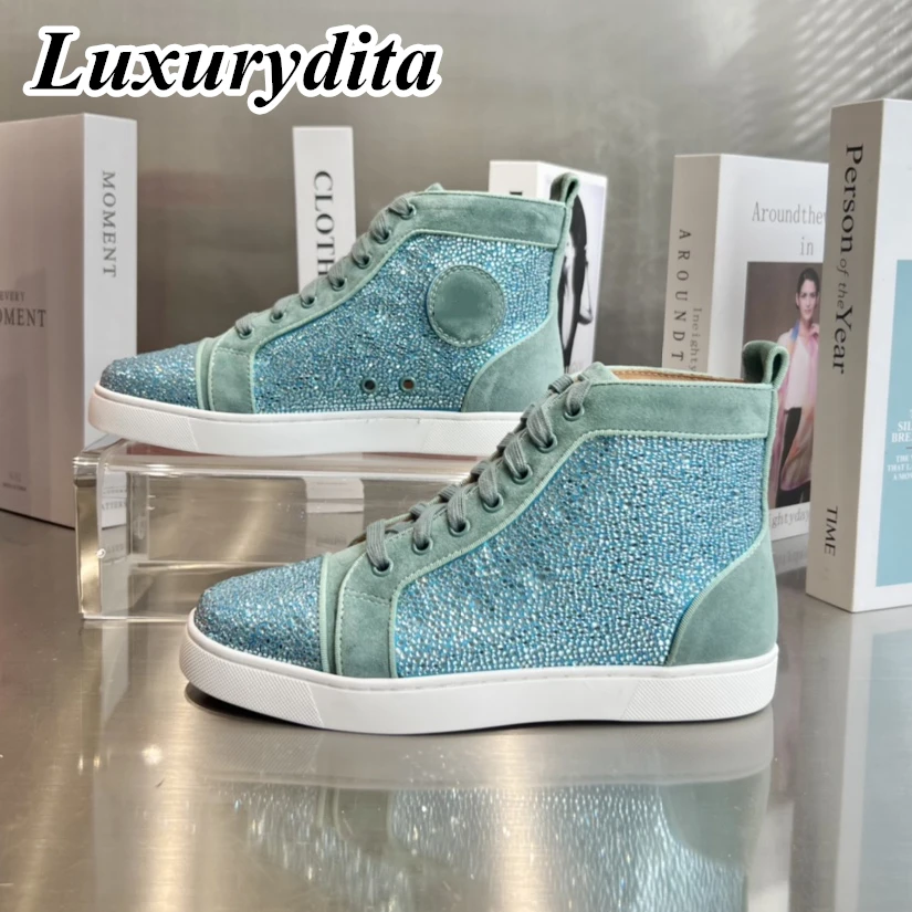 Top Quality Womens Trendy Casual Sneakers Luxury Mens Real Leather Tennis Shoes Designr Red Sole Tide Lovers Rivet Shoes HJ0729
Top Quality Womens Trendy Casual Sneakers Luxury Mens Real Leather Tennis Shoes Designr Red Sole Tide Lovers Rivet Shoes HJ0729
