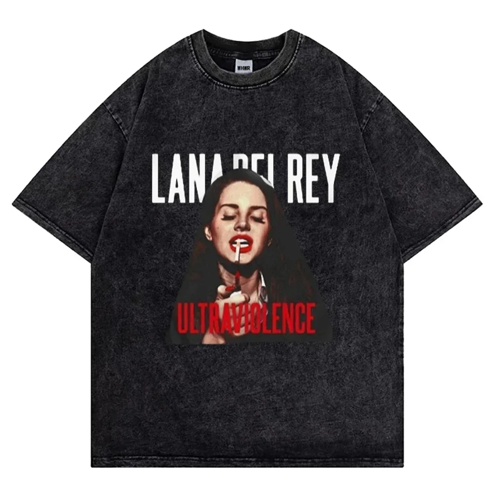 Summer Retro Washed Men T-shirts Lana Del Rey Print T Shirt 100% Cotton Loose Casual Tees Unisex Short Sleeve Tops Y2K Clothes
Summer Retro Washed Men T-shirts Lana Del Rey Print T Shirt 100% Cotton Loose Casual Tees Unisex Short Sleeve Tops Y2K Clothes