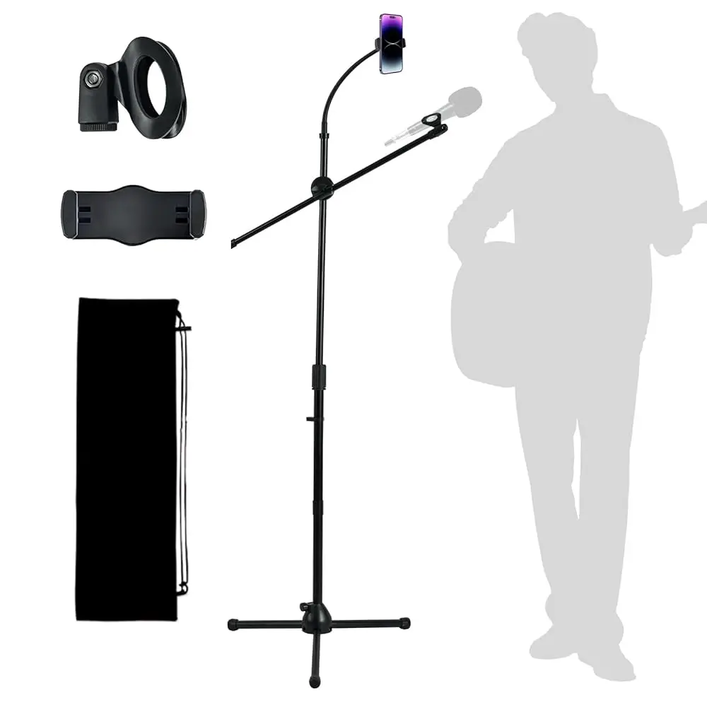 Free Shipping Microphone Floor Stand, Mic Stand Floor with Phone Holder Height Adjustable, Heavy-duty Tripod Stable Stand with B
Free Shipping Microphone Floor Stand, Mic Stand Floor with Phone Holder Height Adjustable, Heavy-duty Tripod Stable Stand with B