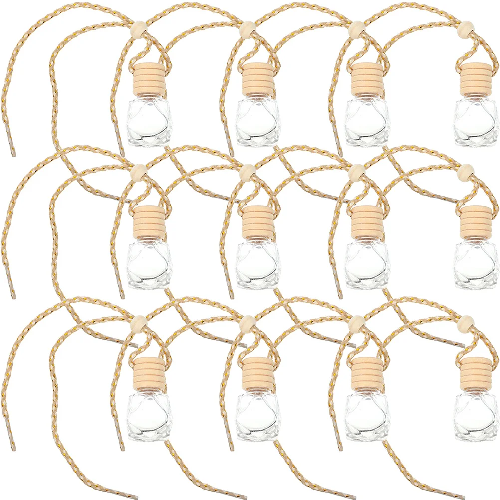 12pcs Perfume Bottle Mini Wood Glass Aroma Oil Diffuser Car Freshener Hanging Reusable Small Container Transparent
12pcs Perfume Bottle Mini Wood Glass Aroma Oil Diffuser Car Freshener Hanging Reusable Small Container Transparent
