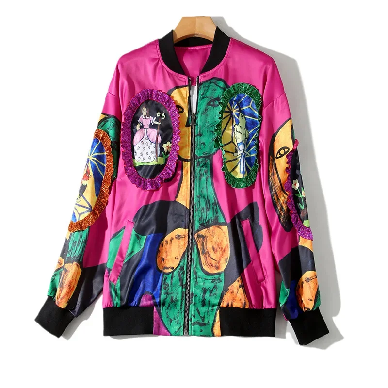 Harajuku Bomber Abstract Painting Ruffles Baseball Jacket Graffiti Zipper Cardigan Long-sleeved Zipper Streetwear Hip Hop Tops
Harajuku Bomber Abstract Painting Ruffles Baseball Jacket Graffiti Zipper Cardigan Long-sleeved Zipper Streetwear Hip Hop Tops