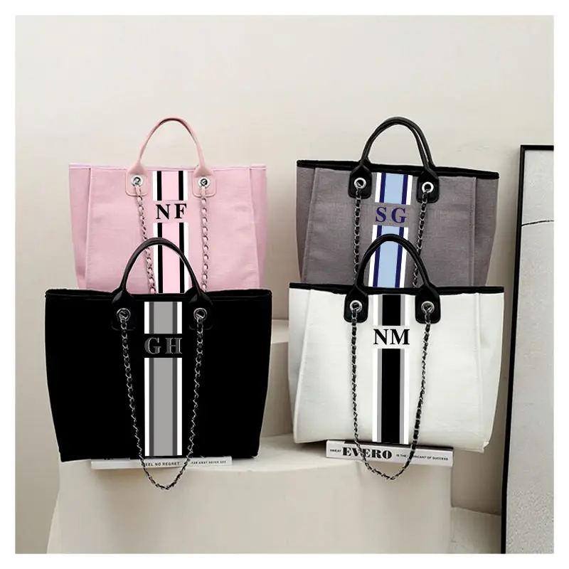 Custom Monogram Name Casual Canvas Shoulder Bag For Women Tote Female Bags New Chain Messenger Leisure Pink 2022 Trend Handbag
Custom Monogram Name Casual Canvas Shoulder Bag For Women Tote Female Bags New Chain Messenger Leisure Pink 2022 Trend Handbag