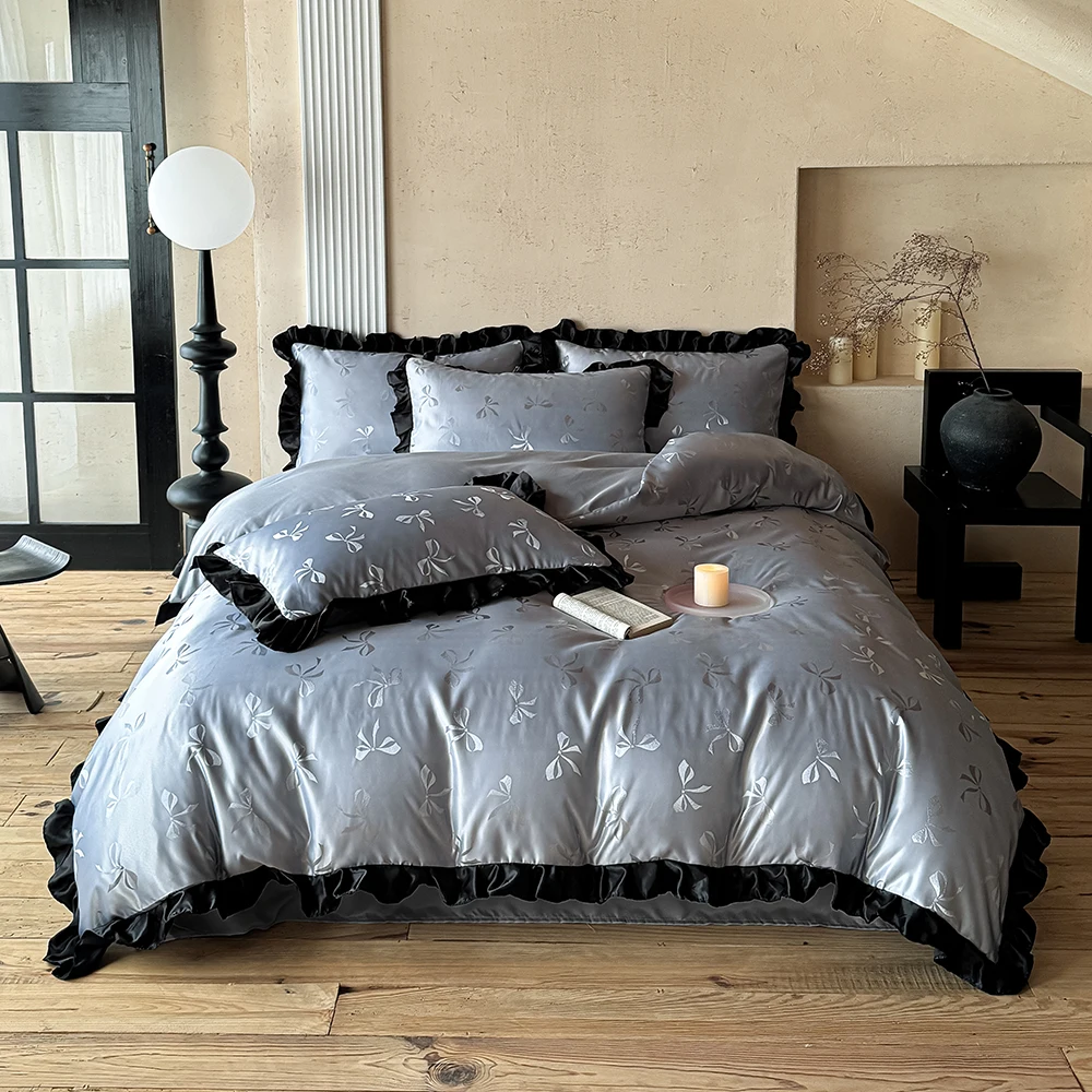 Duvet Cover Bedding Set Twin Full Queen King Size 135x200 Nordic Quilt Cover 240x220 Double Single Bow Ruffle Bed Linen 200x200
Duvet Cover Bedding Set Twin Full Queen King Size 135x200 Nordic Quilt Cover 240x220 Double Single Bow Ruffle Bed Linen 200x200