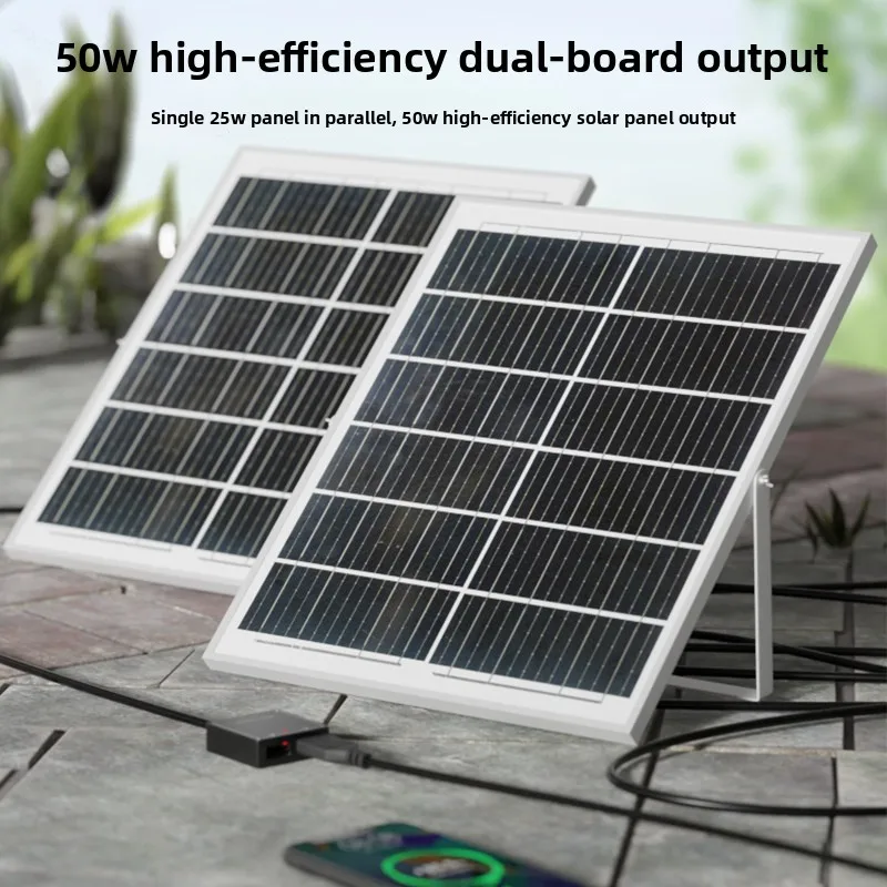 Комплект солнечных панелей 50 Вт, двойной USB-регулятор напряжения 6 В, высокоэффективное складное зарядное устройство для телефона, внешний аккумулятор для кемпинга, рыбалки на открытом воздухе
Комплект солнечных панелей 50 Вт, двойной USB-регулятор напряжения 6 В, высокоэффективное складное зарядное устройство для телефона, внешний аккумулятор для кемпинга, рыбалки на открытом воздухе