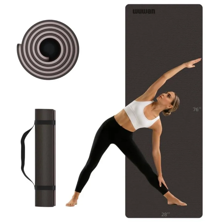 Extra Long Yoga Mat for Tall Men and Women 10mm Thick 76x28in Non Slip TPE Exercise Mat with Carrying Strap Mat for Yoga Pilate
Extra Long Yoga Mat for Tall Men and Women 10mm Thick 76x28in Non Slip TPE Exercise Mat with Carrying Strap Mat for Yoga Pilate