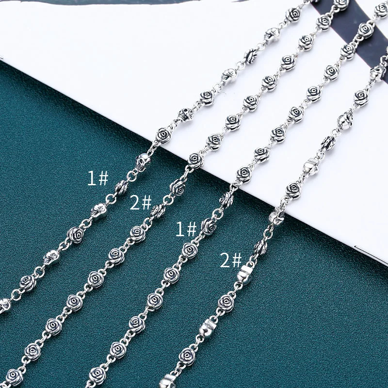 S925 sterling silver skull rose necklace men's and women's trendystylisheasiest for matchsweater chain silver chain
S925 sterling silver skull rose necklace men's and women's trendystylisheasiest for matchsweater chain silver chain