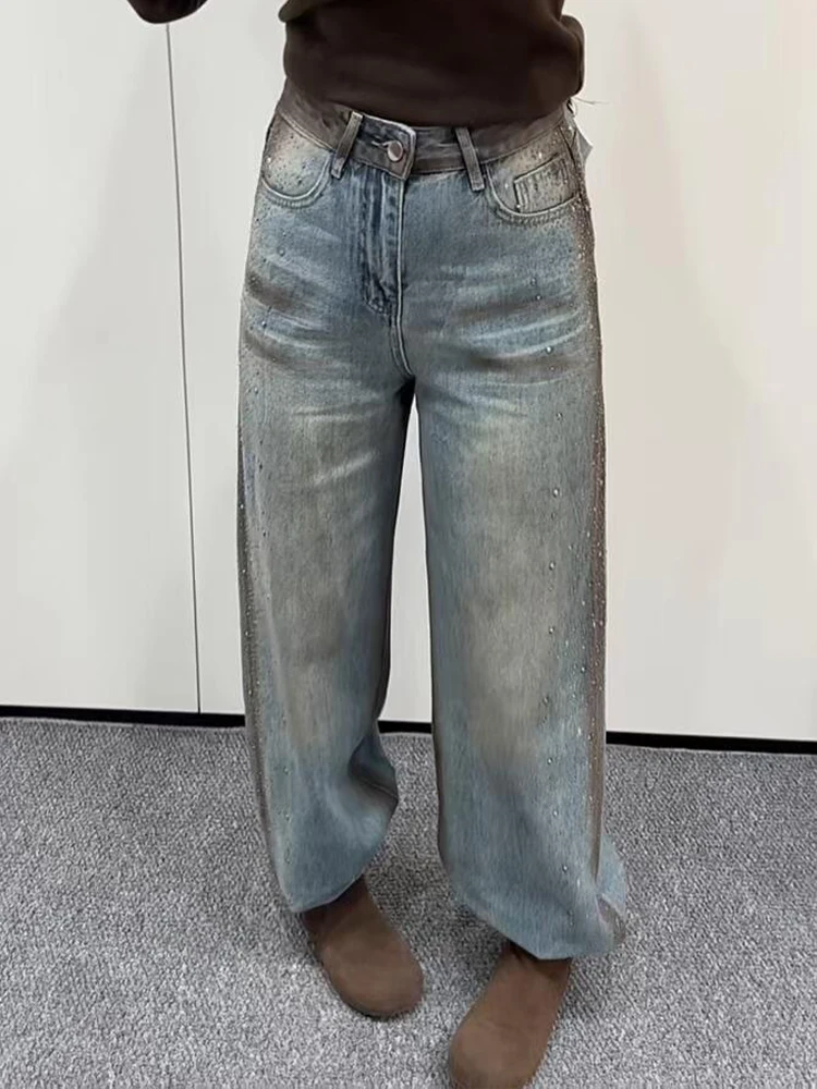 American High Street Design Diamond Side Women's Jeans Summer Vintage Stained Dragging Slimming Floor-Length Trendy Pants
American High Street Design Diamond Side Women's Jeans Summer Vintage Stained Dragging Slimming Floor-Length Trendy Pants