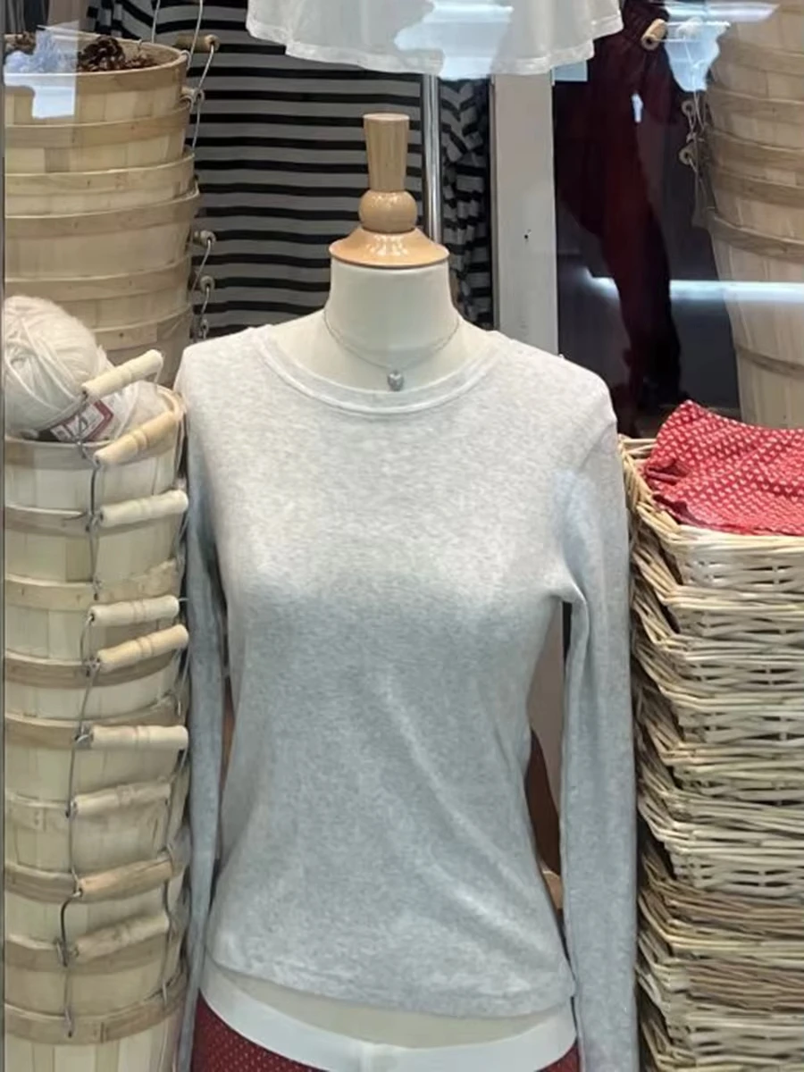 Solid Basic Slim Long Sleeve Tees Women Autumn New Chic O-neck Cotton Streetwear Tops All-match Casual T-shirts
Solid Basic Slim Long Sleeve Tees Women Autumn New Chic O-neck Cotton Streetwear Tops All-match Casual T-shirts