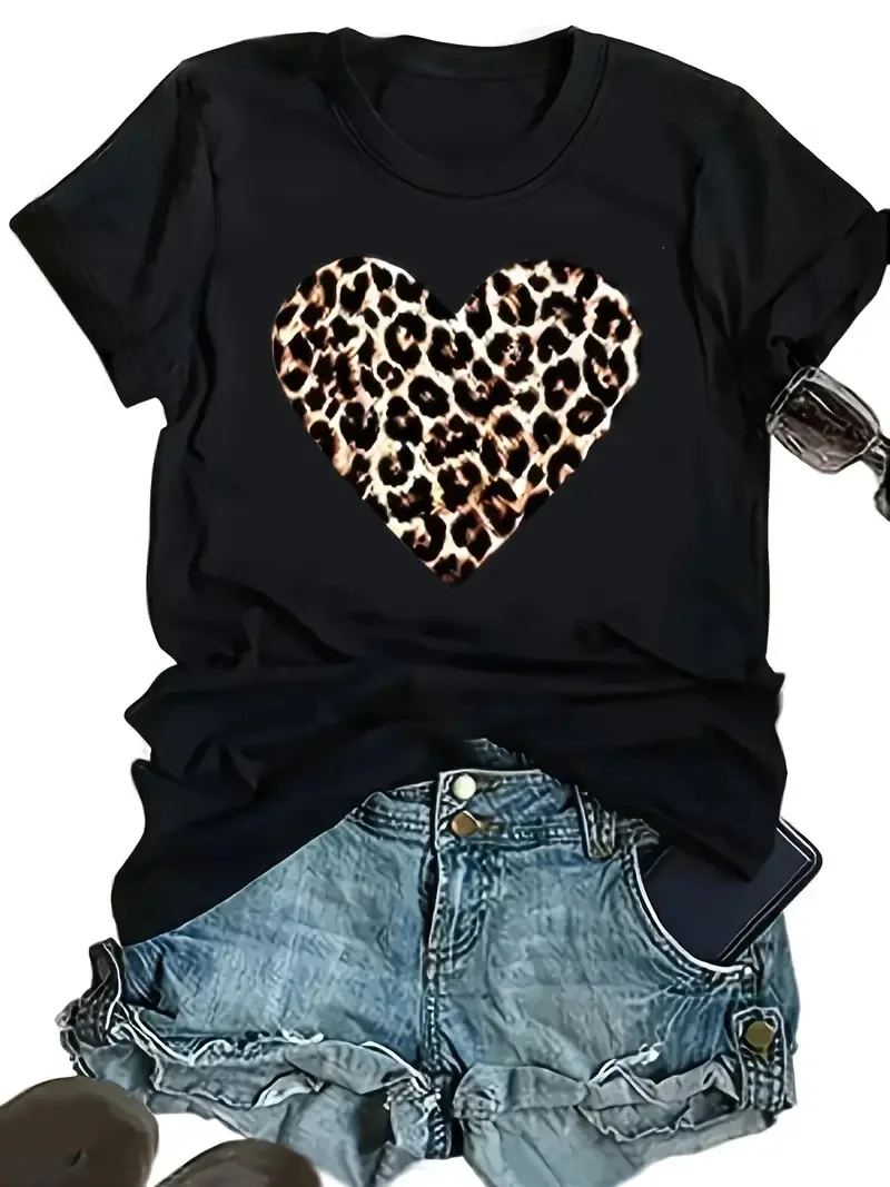 Женская футболка с короткими рукавами и принтом размера PLUS, свободная и повседневная, мягкая, удобная и дышащая, для занятий спортом на открытом воздухе 
Женская футболка с короткими рукавами и принтом размера PLUS, свободная и повседневная, мягкая, удобная и дышащая, для занятий спортом на открытом воздухе