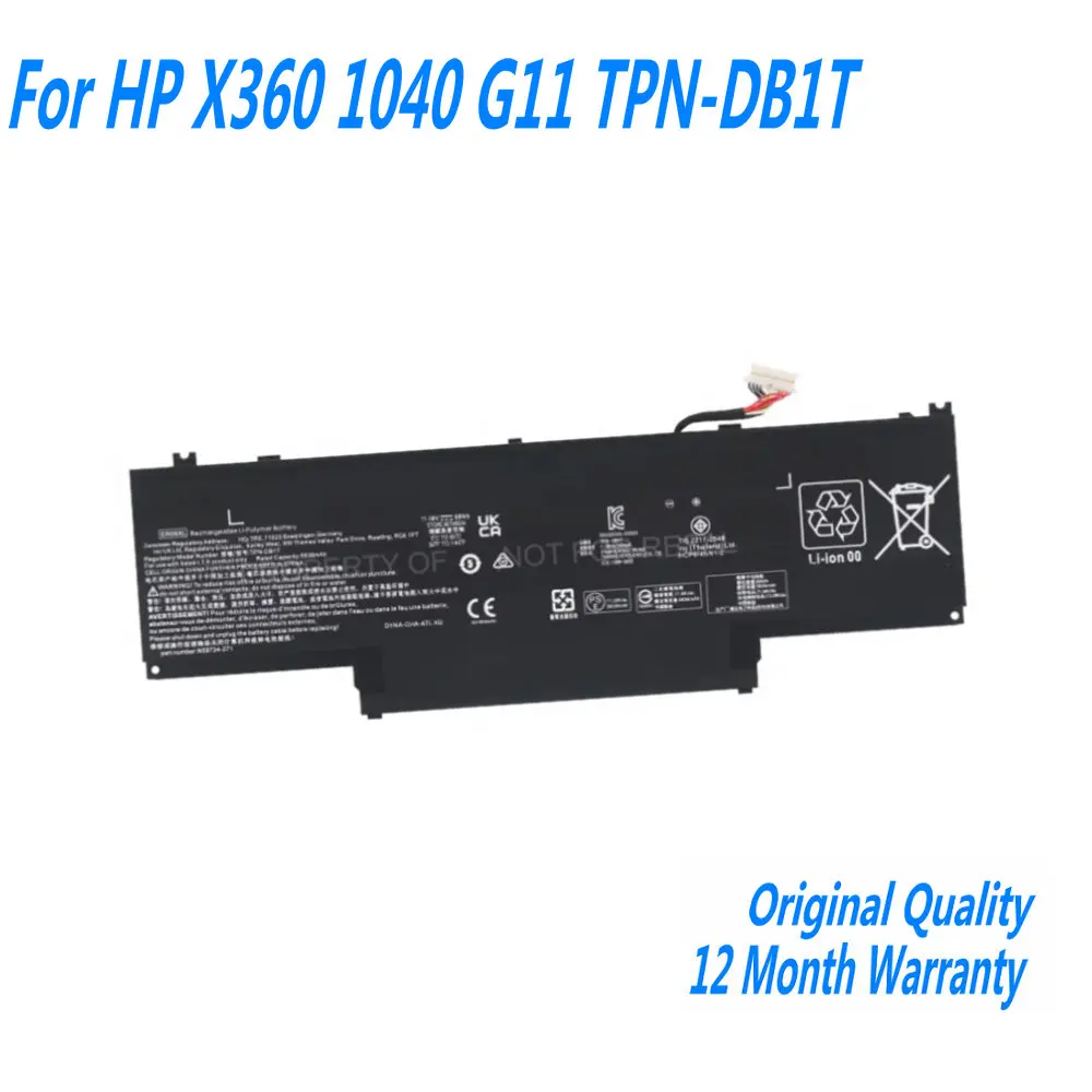 NEW 11.58V 68WH ER06XL Laptop Battery For HP X360 1040 G11 TPN-DB1T Series 5638mAh
NEW 11.58V 68WH ER06XL Laptop Battery For HP X360 1040 G11 TPN-DB1T Series 5638mAh