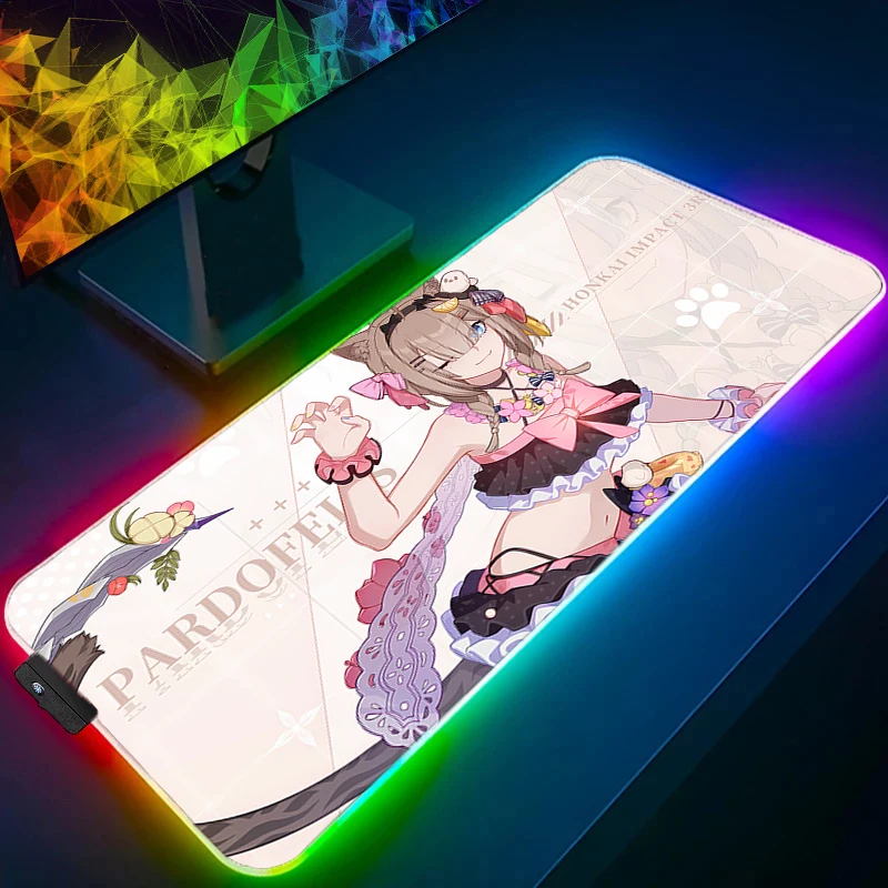 Gaming Mouse Pad RGB Computer Honkai Impact 3 Mousepad Desktop Mat LED PC Anime Carpet Keyboard Pad Gamer Accessories Table Mat
Gaming Mouse Pad RGB Computer Honkai Impact 3 Mousepad Desktop Mat LED PC Anime Carpet Keyboard Pad Gamer Accessories Table Mat