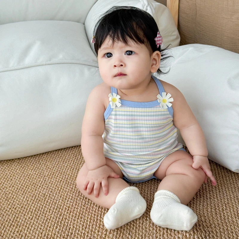 MINISO Baby Girl Summer Clothes Outdoor Onesie Blue Striped Suspender Fart Coat Infant Romper Cute Bodysuits Toddler 1-3 Years
MINISO Baby Girl Summer Clothes Outdoor Onesie Blue Striped Suspender Fart Coat Infant Romper Cute Bodysuits Toddler 1-3 Years