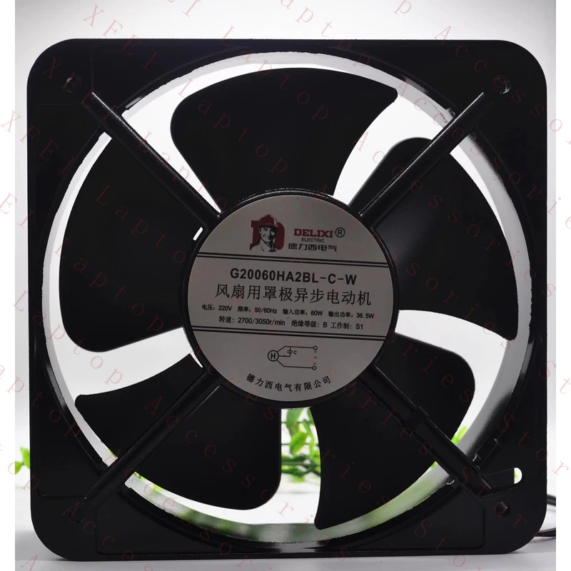 D 1pcs G20060HA2BL-C-W 220V 60W 200*200*60MM Axial Ball Cooling Fan
D 1pcs G20060HA2BL-C-W 220V 60W 200*200*60MM Axial Ball Cooling Fan