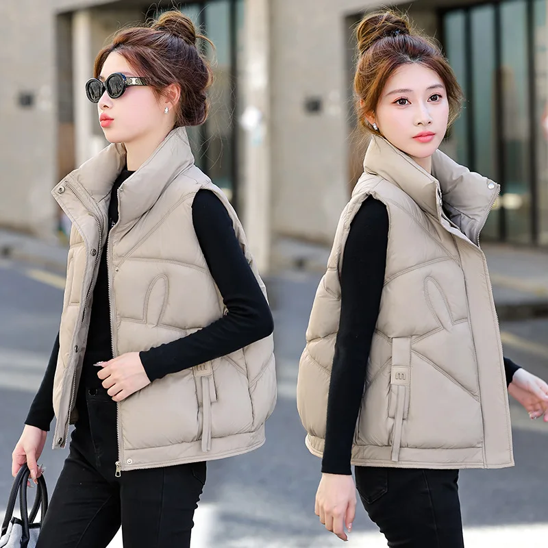 Зимний короткий пуховый жилет без рукавов, женская теплая куртка на молнии с воротником-стойкой, повседневные модные пальто, уличная верхняя одежда, chaleco mujer
Зимний короткий пуховый жилет без рукавов, женская теплая куртка на молнии с воротником-стойкой, повседневные модные пальто, уличная верхняя одежда, chaleco mujer