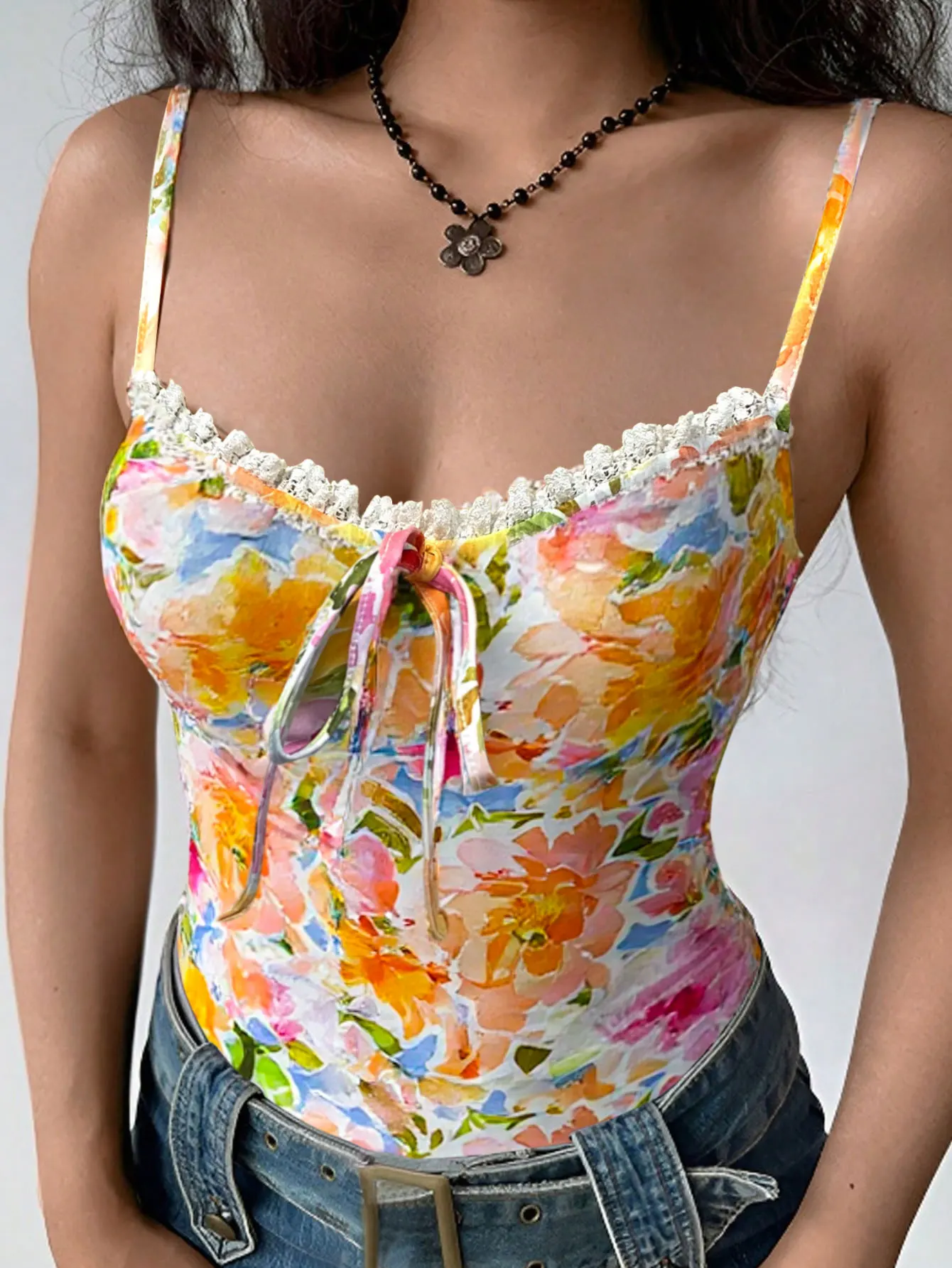 Colorful Floral Lace Camis Vest Tank Top For Summer Hotsweet Girl
Colorful Floral Lace Camis Vest Tank Top For Summer Hotsweet Girl