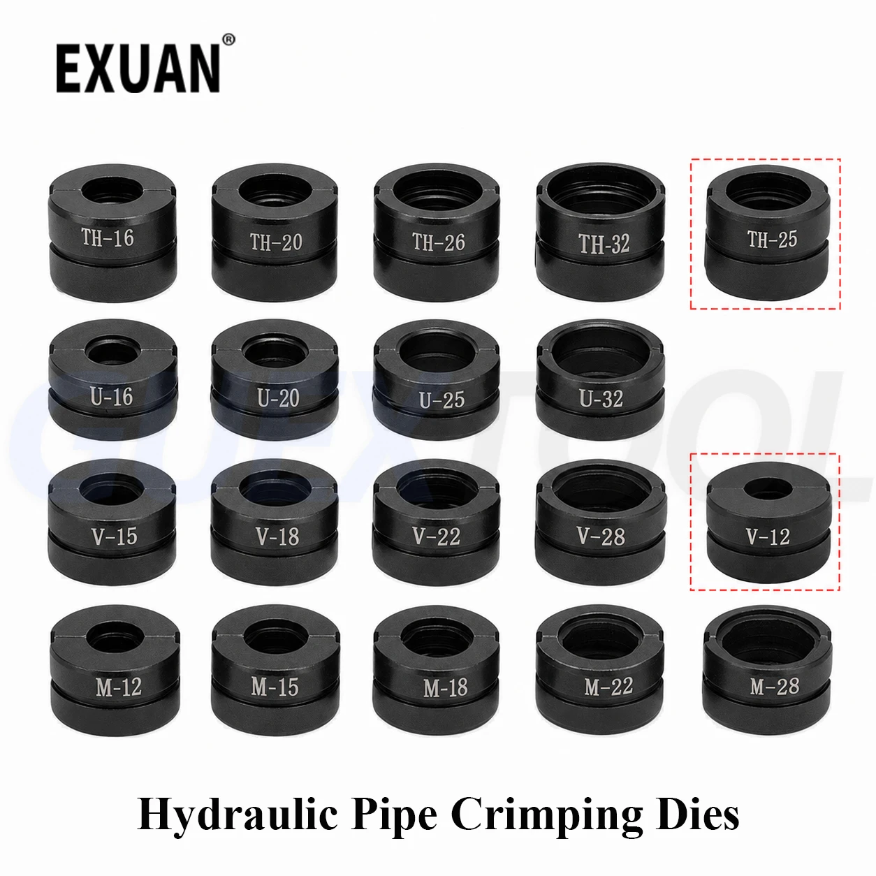 Hydraulic Pipe Crimping Dies TH,VAU, U,V,M Tool Dies For Copper/ Aluminum Plastic Pipe/ SS Pipe Crimping(Only Dies)
Hydraulic Pipe Crimping Dies TH,VAU, U,V,M Tool Dies For Copper/ Aluminum Plastic Pipe/ SS Pipe Crimping(Only Dies)