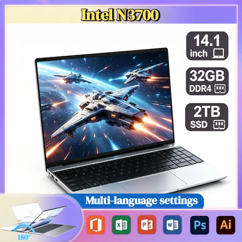 Intel N3700 Ultra Slim 14.1 Inch Laptop 4C4T 1.6GHz Base 2.4GHz Boost 16GB DDR3L 2TB SSD 1920x1080 Gaming Office 4K Pro Max
Intel N3700 Ultra Slim 14.1 Inch Laptop 4C4T 1.6GHz Base 2.4GHz Boost 16GB DDR3L 2TB SSD 1920x1080 Gaming Office 4K Pro Max