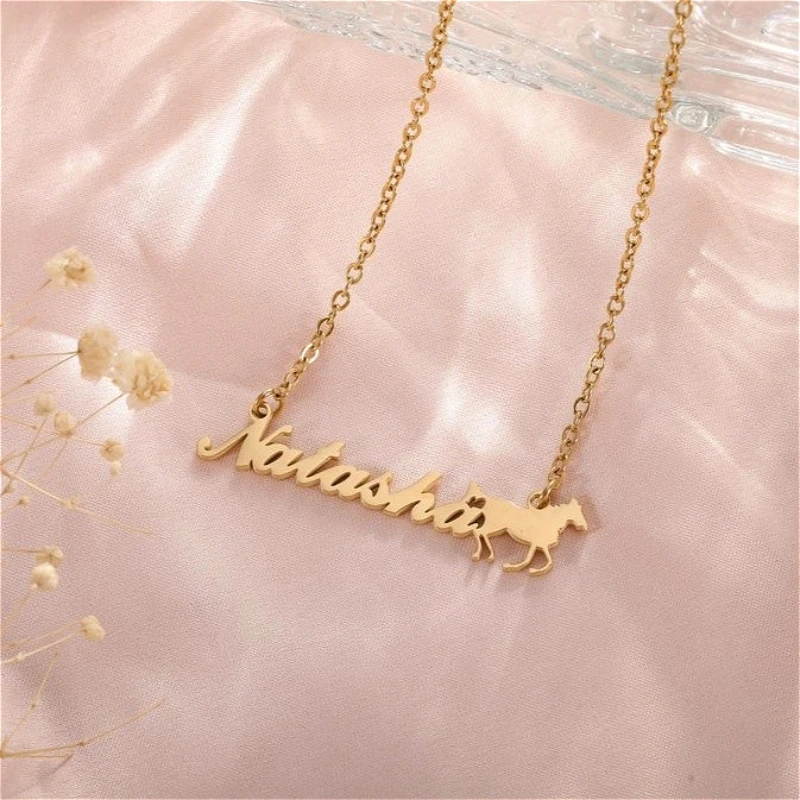 Horse Necklace Personalized Custom Name Necklaces for Women Cowgirl Mothers Day Jewelry Gift 18K Stainless Steel
Horse Necklace Personalized Custom Name Necklaces for Women Cowgirl Mothers Day Jewelry Gift 18K Stainless Steel