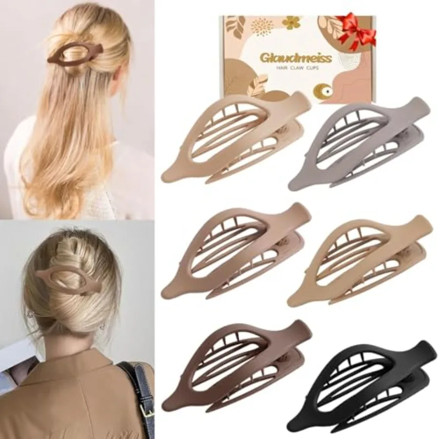 6 Packs Flat Claw Clips for Women, French Concord Flat Hair Clip, Matte Curved Hair Claws Clip for Thin Thick Hair, Lay Down Cl
6 Packs Flat Claw Clips for Women, French Concord Flat Hair Clip, Matte Curved Hair Claws Clip for Thin Thick Hair, Lay Down Cl