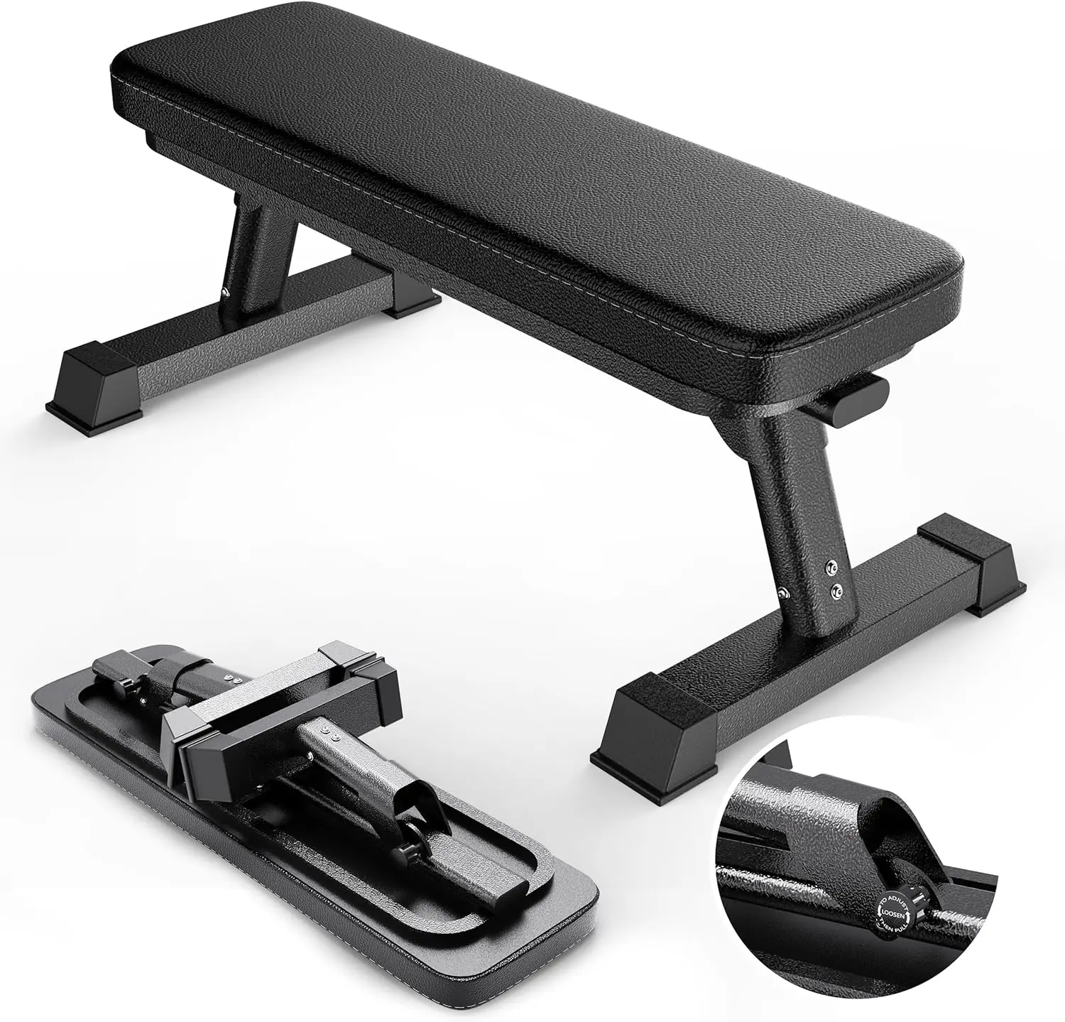 Foldable Flat Weight Bench for Home Gym, 1000lb Capacity, Multi-Purpose Training with Free Workout Chart
Foldable Flat Weight Bench for Home Gym, 1000lb Capacity, Multi-Purpose Training with Free Workout Chart