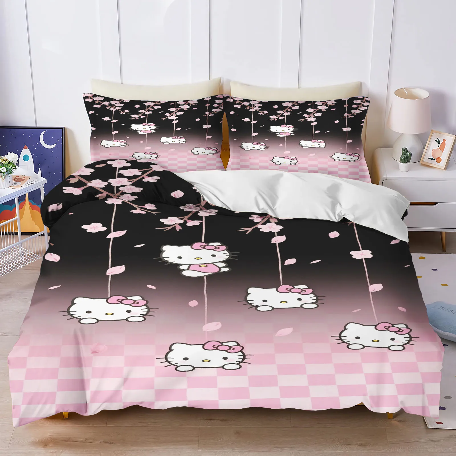 Sanrio Series Kuromi 3-Piece One Piece Bedding Set Comforte Luxus Exquisite Birthday Gift Polyester Home Decor
Sanrio Series Kuromi 3-Piece One Piece Bedding Set Comforte Luxus Exquisite Birthday Gift Polyester Home Decor