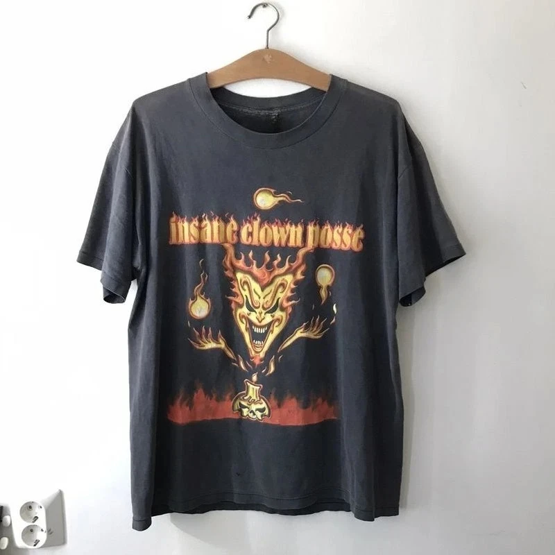 Vintage 90s ICP Insane Clown Posse T-shirt American Band Singer T-shirt Men Street Hip-hop Rock Short-sleeved Women Cotton Top
Vintage 90s ICP Insane Clown Posse T-shirt American Band Singer T-shirt Men Street Hip-hop Rock Short-sleeved Women Cotton Top