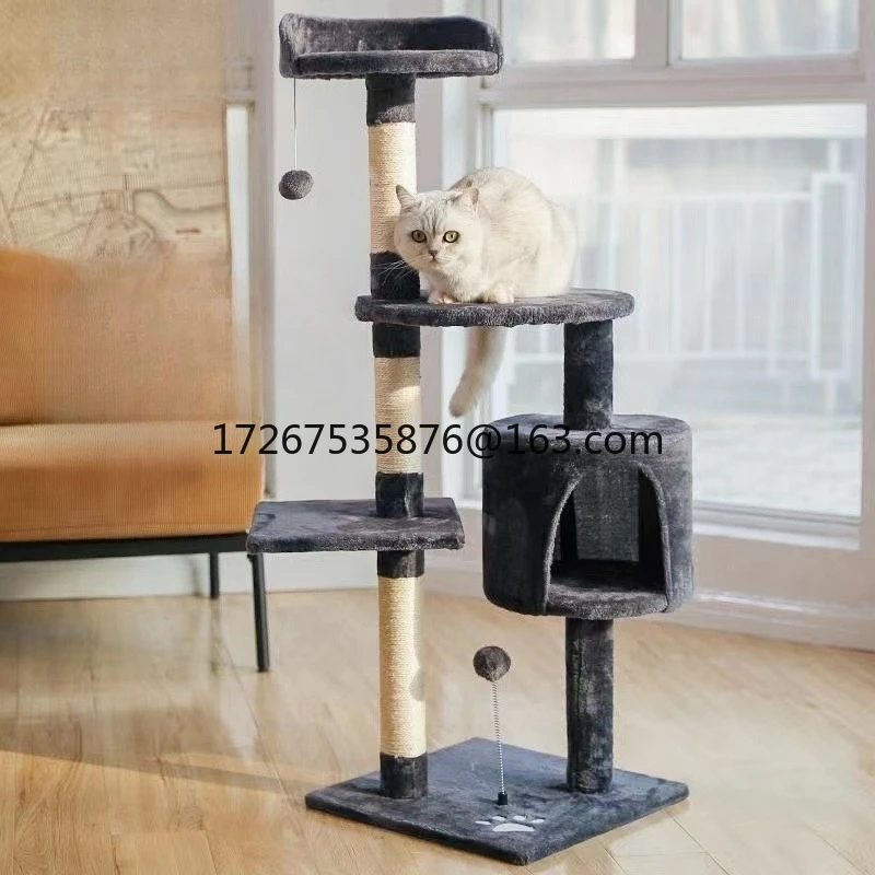 Cat climbing frame Integrated cat nest Tree shelf Sisal jumping platform Cat toy
Cat climbing frame Integrated cat nest Tree shelf Sisal jumping platform Cat toy