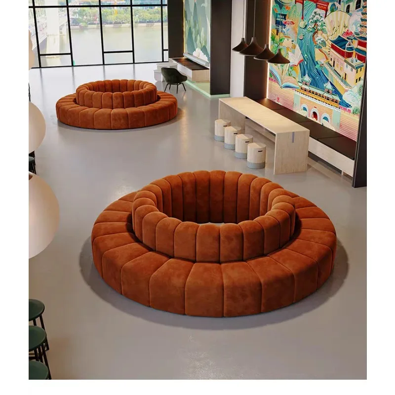 Round negotiation hotel lobby billiards hall lounge room shopping mall lobby Internet celebrity reception creative round sofa
Round negotiation hotel lobby billiards hall lounge room shopping mall lobby Internet celebrity reception creative round sofa