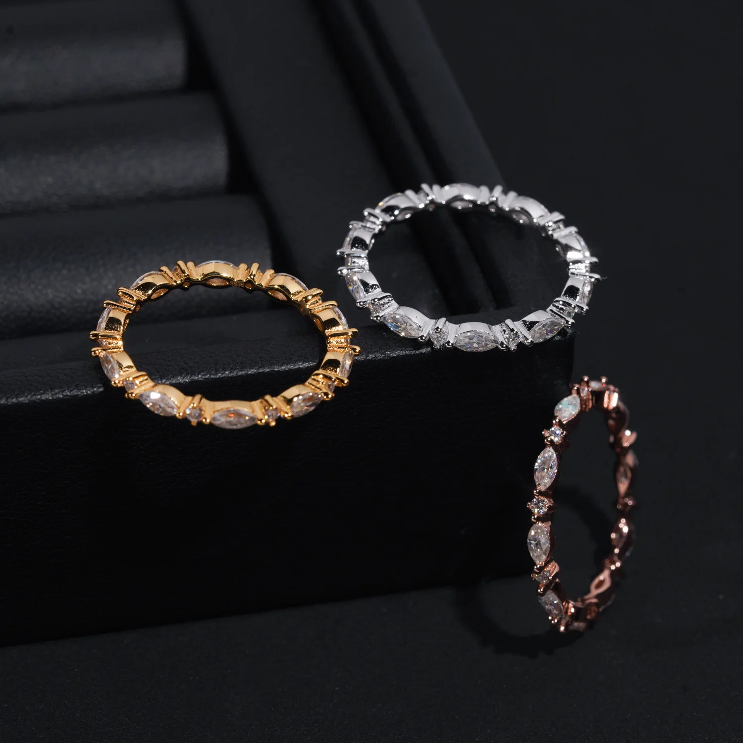 LYEE CYEE Triple Color Moissanite Ring Set | Marquise-Cut Hip Hop Stackable Rings in Silver, Gold, Rose Gold | Gift Ready Jewelr
LYEE CYEE Triple Color Moissanite Ring Set | Marquise-Cut Hip Hop Stackable Rings in Silver, Gold, Rose Gold | Gift Ready Jewelr