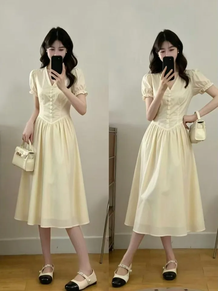 Summer 2026 Elegant V-Neck Midi Dress Women's Fashion Slimming High Waist Flattering plus Size Dress Skin-Friendly Breathable
Summer 2026 Elegant V-Neck Midi Dress Women's Fashion Slimming High Waist Flattering plus Size Dress Skin-Friendly Breathable