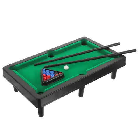 1Set Desktop Mini Pool Table Set PP Material Compact Tabletop Billiard Game for Adults Indoor Family Fun Educational Skill