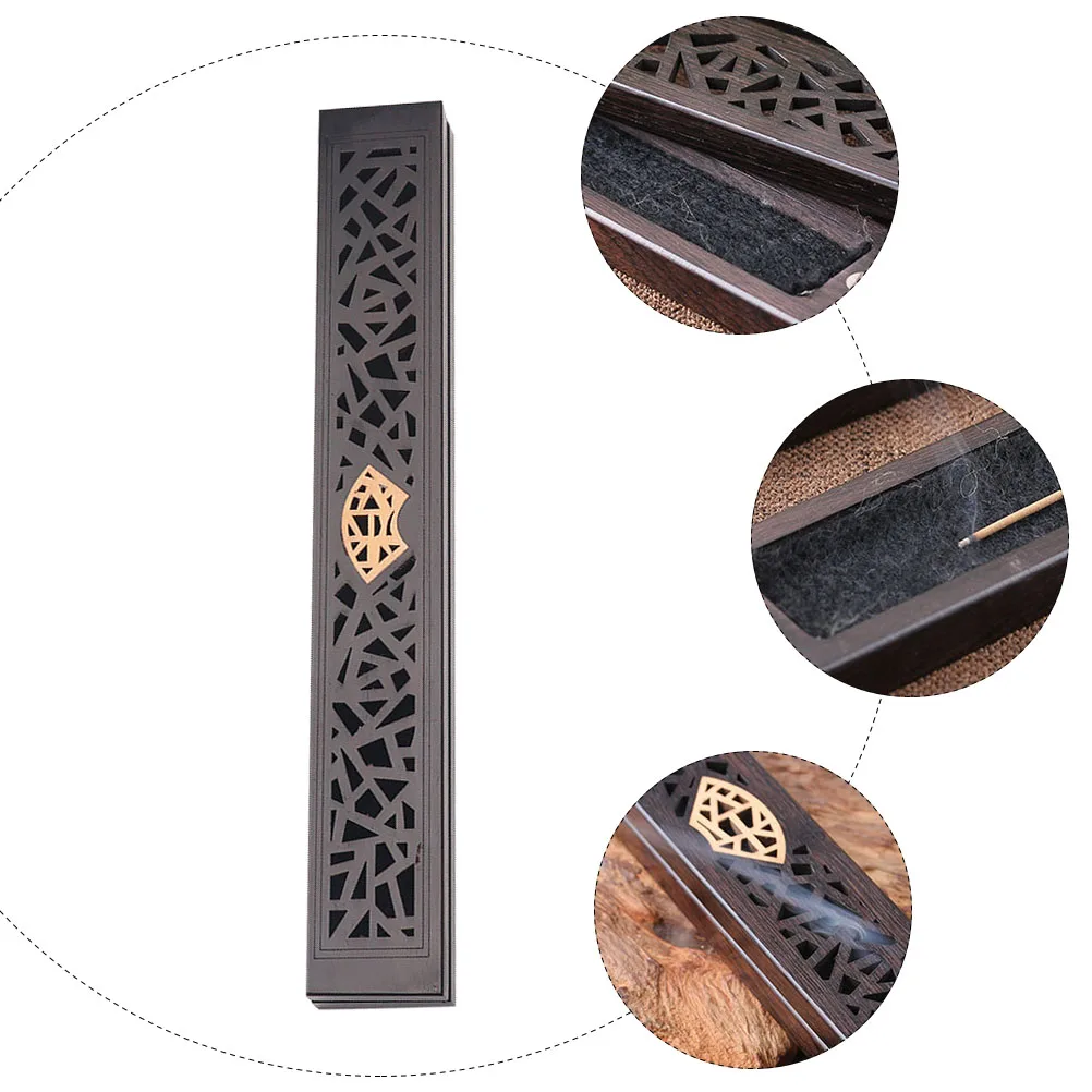 Black Sandalwood Incense Box Elegant Wood Incense Burner Home Office Decor Lightweight Portable Relaxation Gift
Black Sandalwood Incense Box Elegant Wood Incense Burner Home Office Decor Lightweight Portable Relaxation Gift