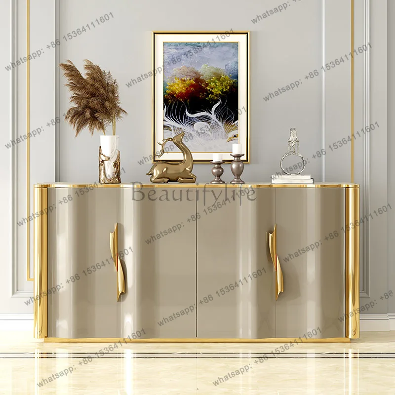 Light luxury villa entrance entrance entrance shoe cabinet high-end living room decorative cabinet Italian floor fashion
Light luxury villa entrance entrance entrance shoe cabinet high-end living room decorative cabinet Italian floor fashion