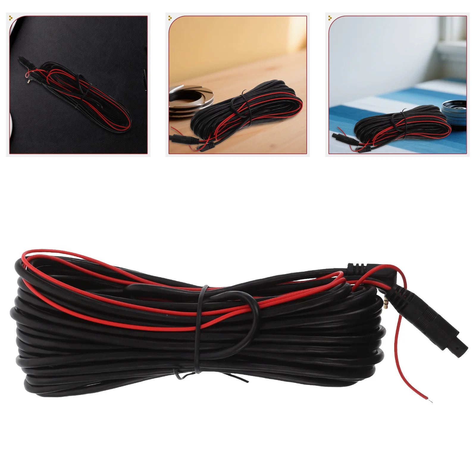 33Ft 4-Pin Backup Camera Extension Cable Heavy Duty Dash Cam Rear Cable Flexible Waterproof Reverse Camera Wire - Long